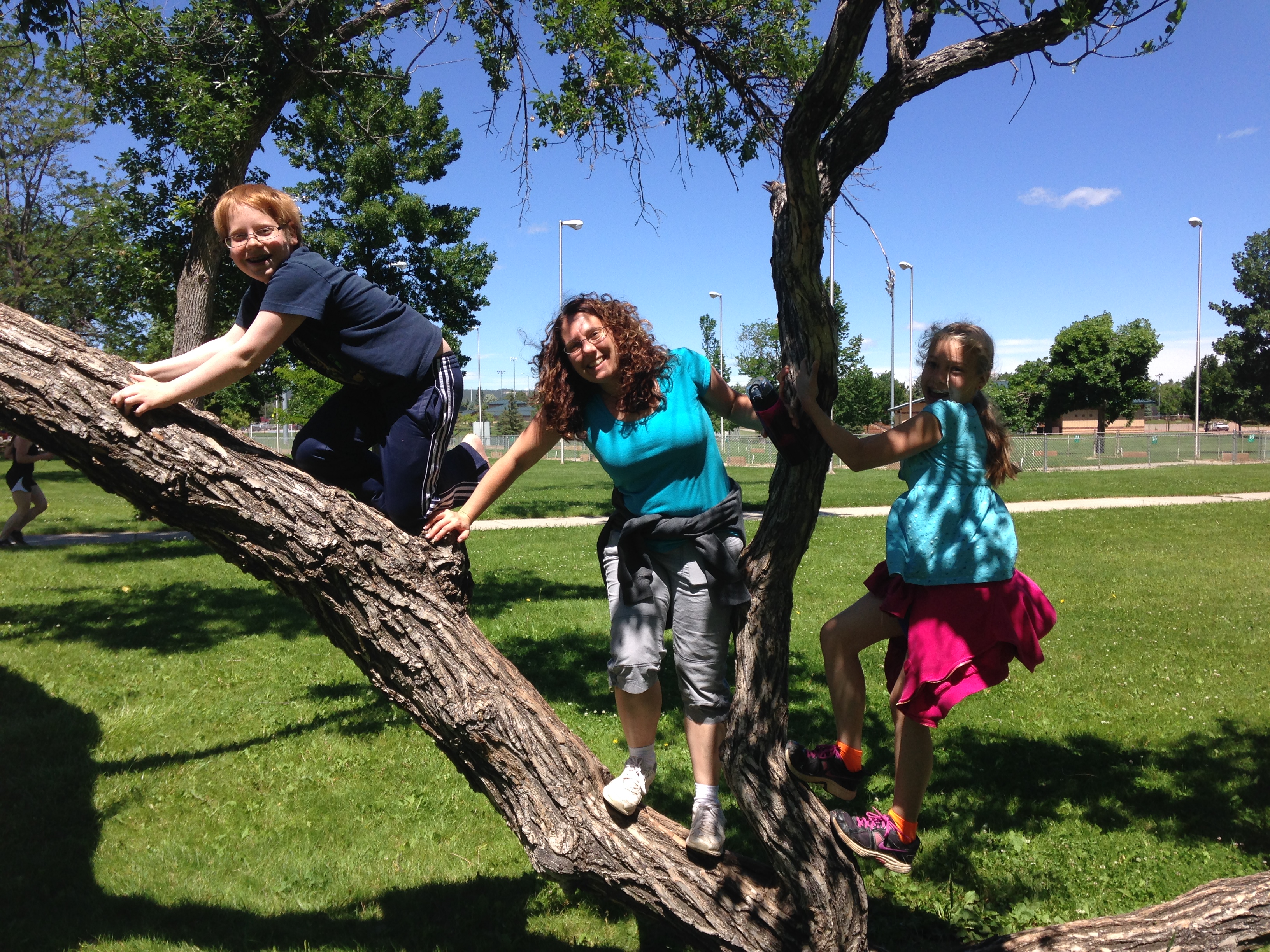 Sioux Park Rapid City climbing the tree